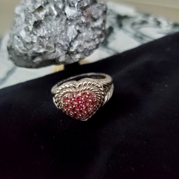 Judith Ripka Jewelry - Judith Ripka 925 Sterling Silver Heart RING Rope Inspired 7.5 Gorgeous